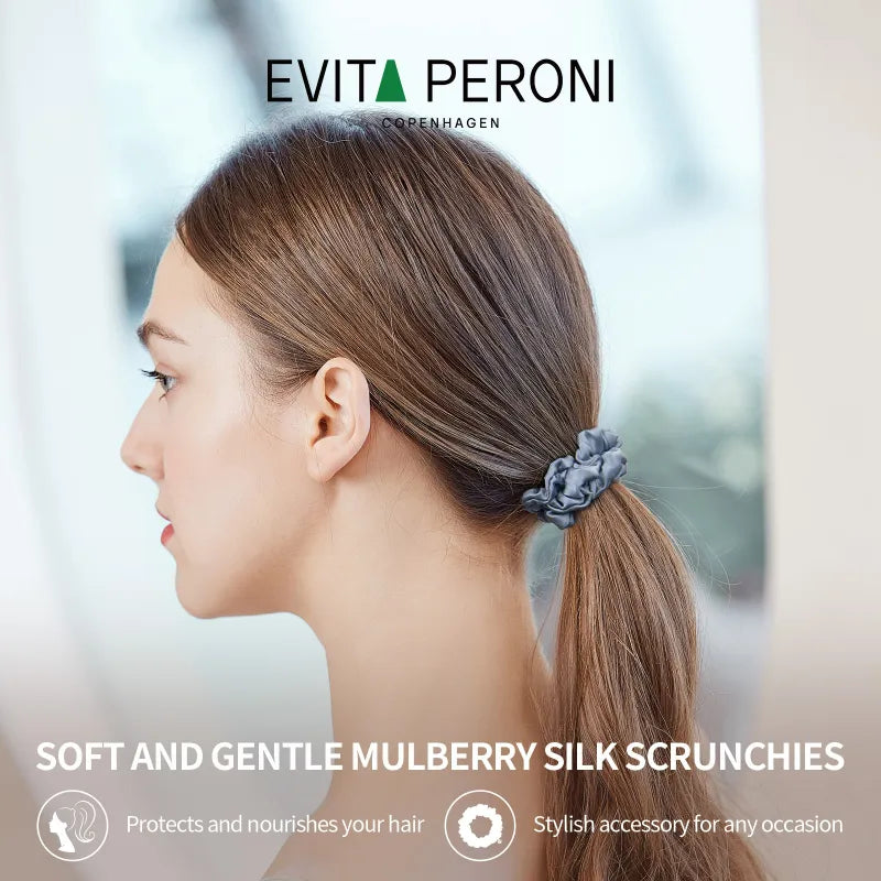 Silvia Silk Small Scrunchies 3PCS Set - EVITA PERONI OFFICIAL