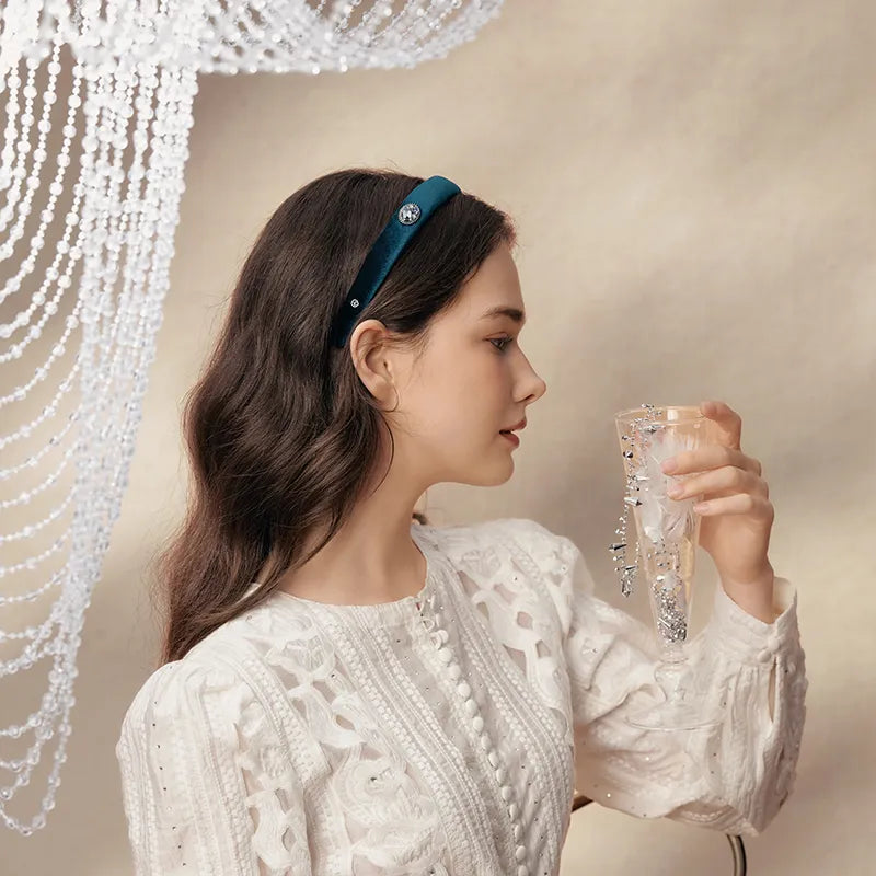 Joanne Velvet Padded Headband - EVITA PERONI OFFICIAL