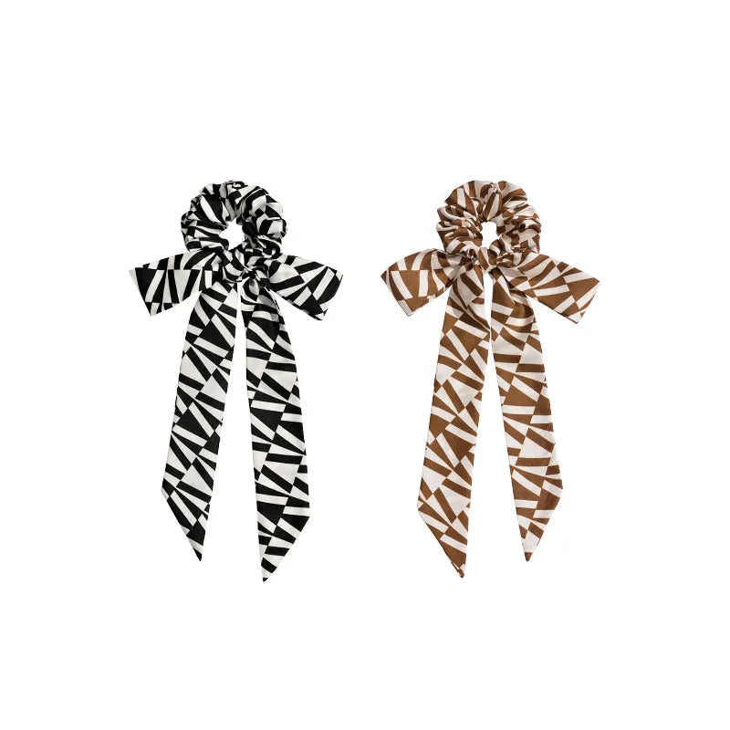 Mulberry Silk Julia Medium Scrunchie with Bow Tail - EVITA PERONI OFFICIAL