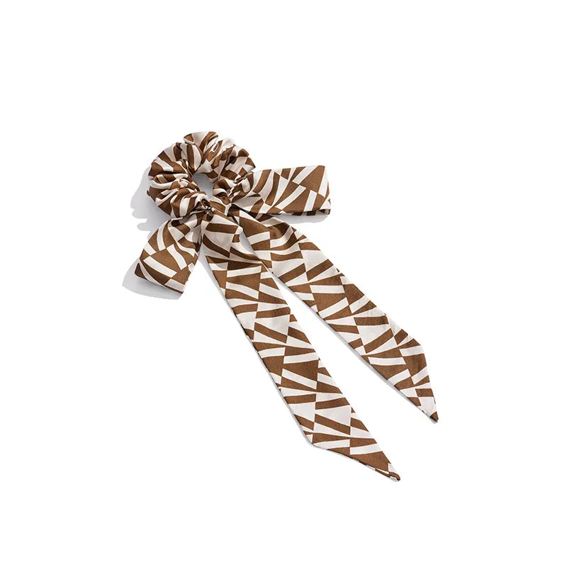 Mulberry Silk Julia Medium Scrunchie with Bow Tail - EVITA PERONI OFFICIAL