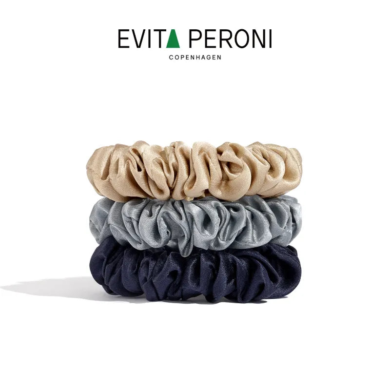 Silvia Silk Small Scrunchies 3PCS Set - EVITA PERONI OFFICIAL
