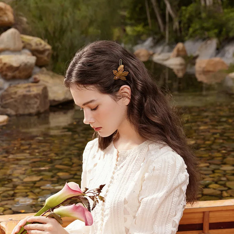 Adelaide Red Maple Side Barette - EVITA PERONI OFFICIAL