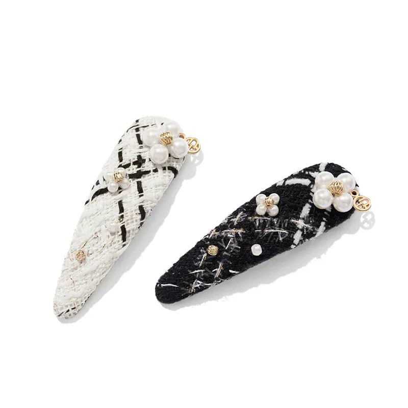 Adela Tweed Hair Snap Clip - EVITA PERONI OFFICIAL