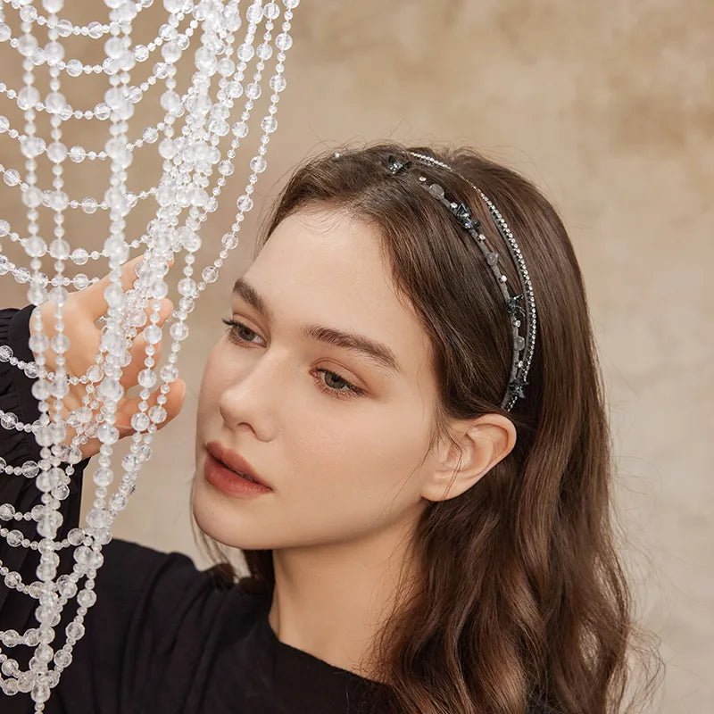 Seraphina Moonstone Double Headband - EVITA PERONI OFFICIAL