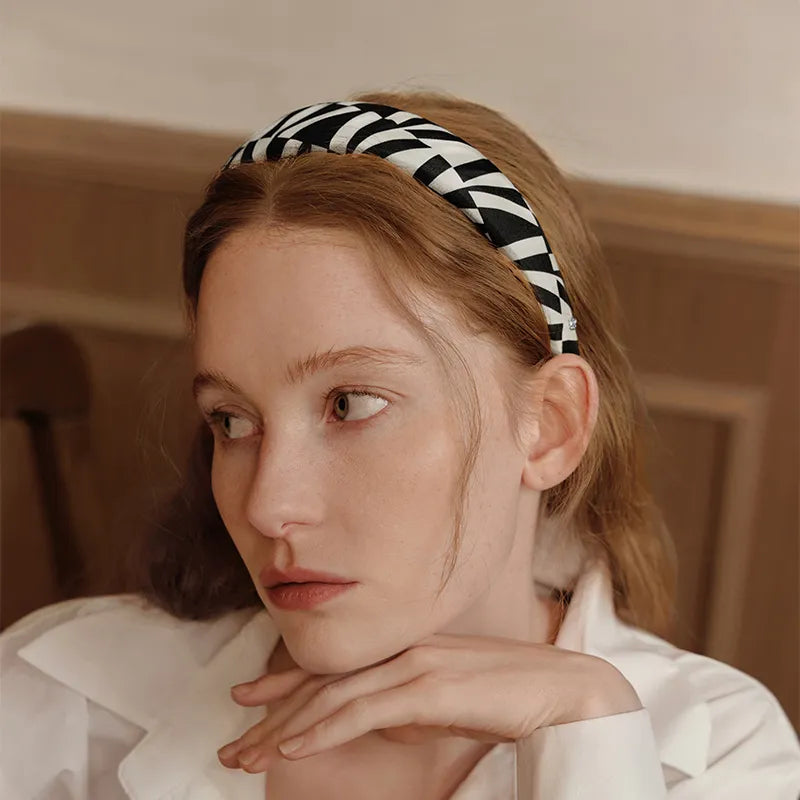 Mulberry Silk Julia Wide Headband - EVITA PERONI OFFICIAL