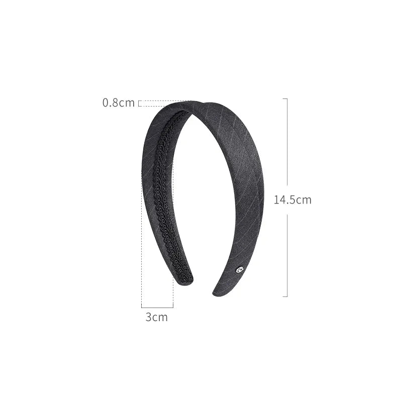 Maeve Gray Palette Headband in Suiting Fabric - EVITA PERONI OFFICIAL