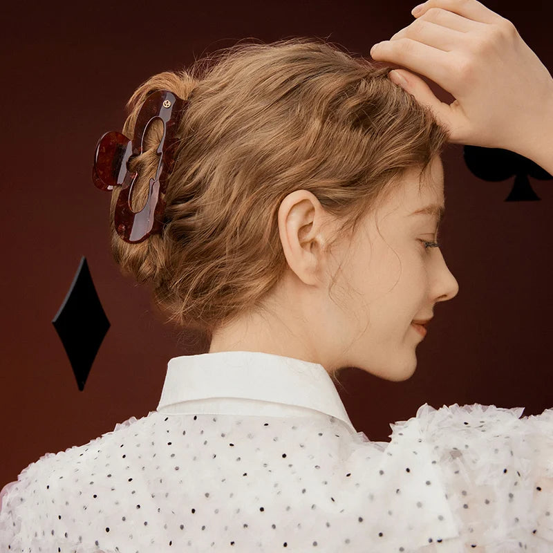 Janisa Hollow Spades XL Large Hair Claw - EVITA PERONI OFFICIAL