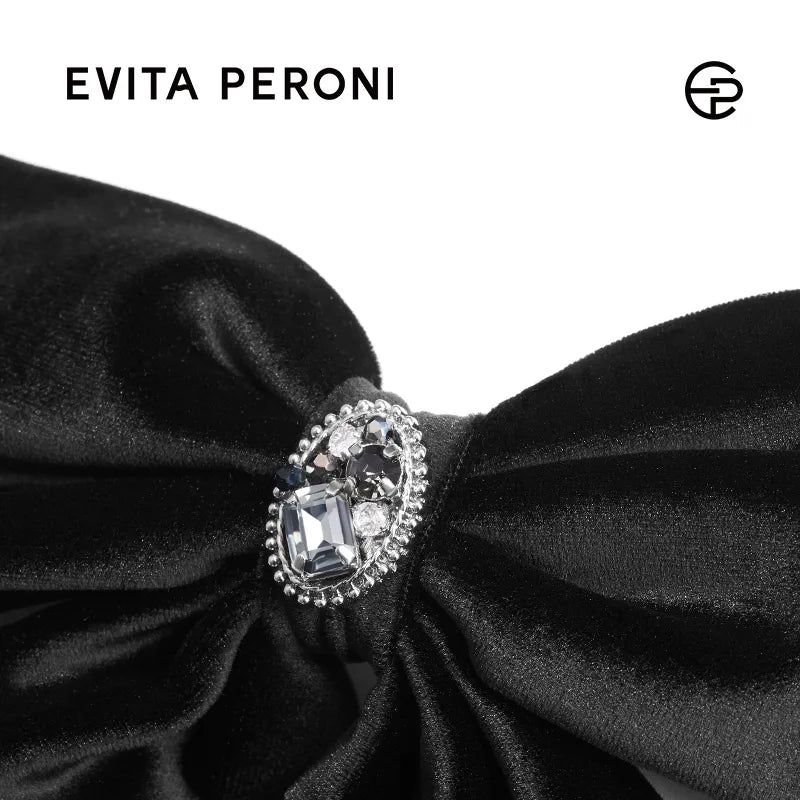 Joanne Bow Velvet Large Barrette - EVITA PERONI OFFICIAL