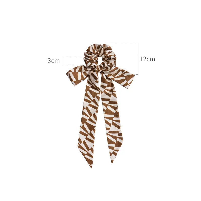 Mulberry Silk Julia Medium Scrunchie with Bow Tail - EVITA PERONI OFFICIAL