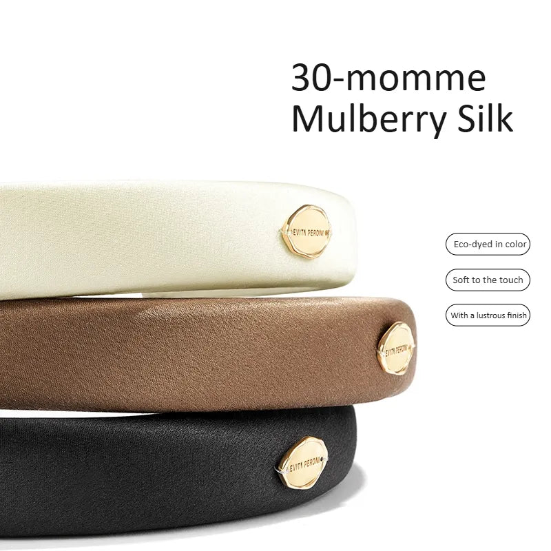 Mina Mulberry Silk Wide Headband - EVITA PERONI OFFICIAL