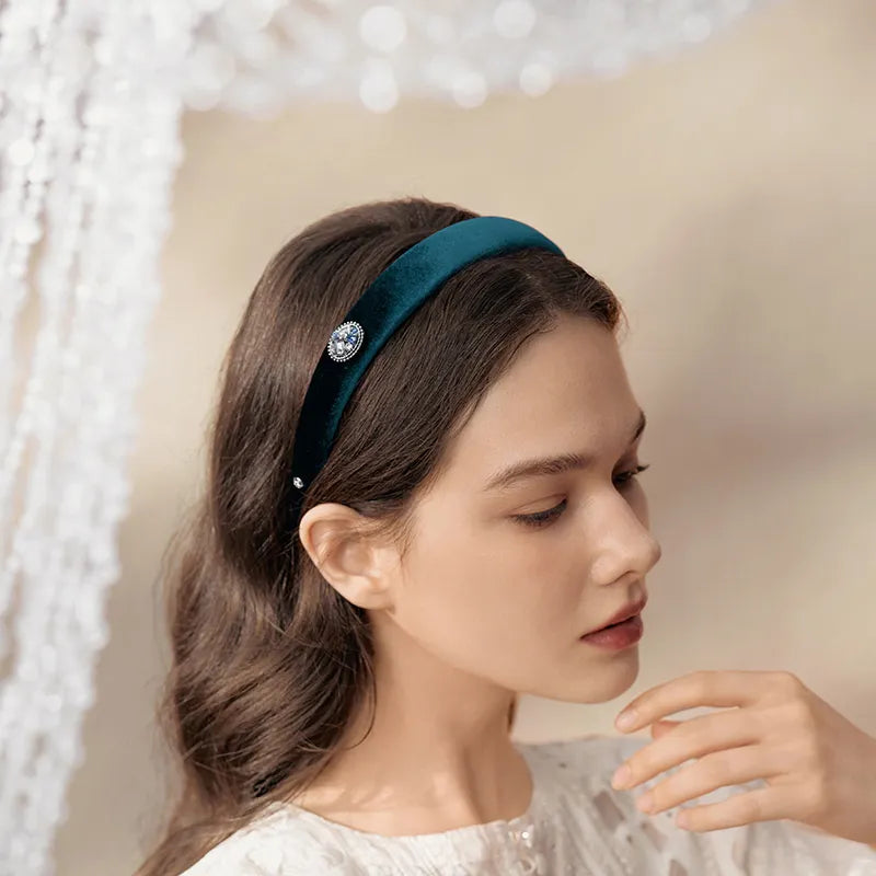 Joanne Velvet Padded Headband - EVITA PERONI OFFICIAL