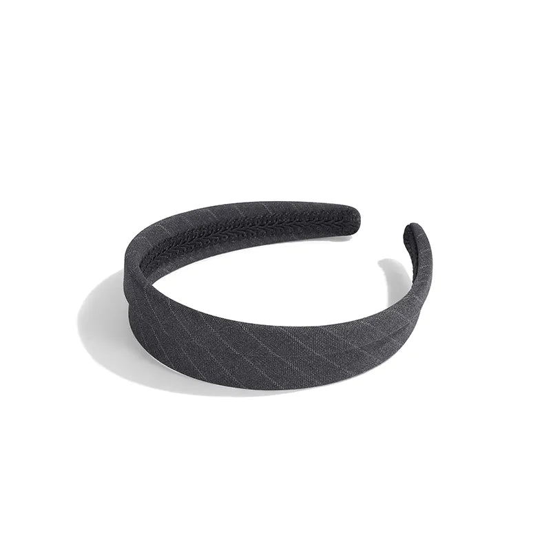 Maeve Gray Palette Headband in Suiting Fabric - EVITA PERONI OFFICIAL