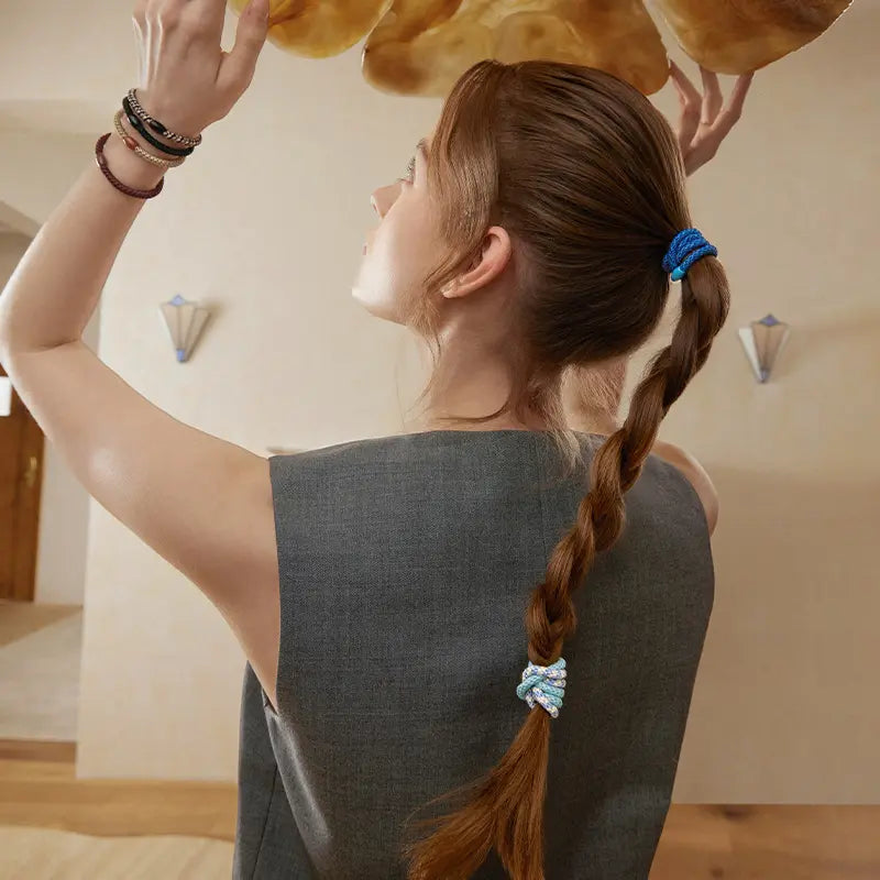 Roxanne Thin Hair Tie Ponytail Holder Pony Elastic(12 pcs) - EVITA PERONI OFFICIAL