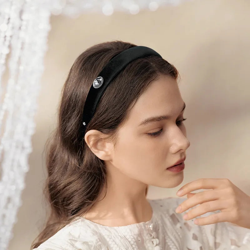 Joanne Velvet Padded Headband - EVITA PERONI OFFICIAL