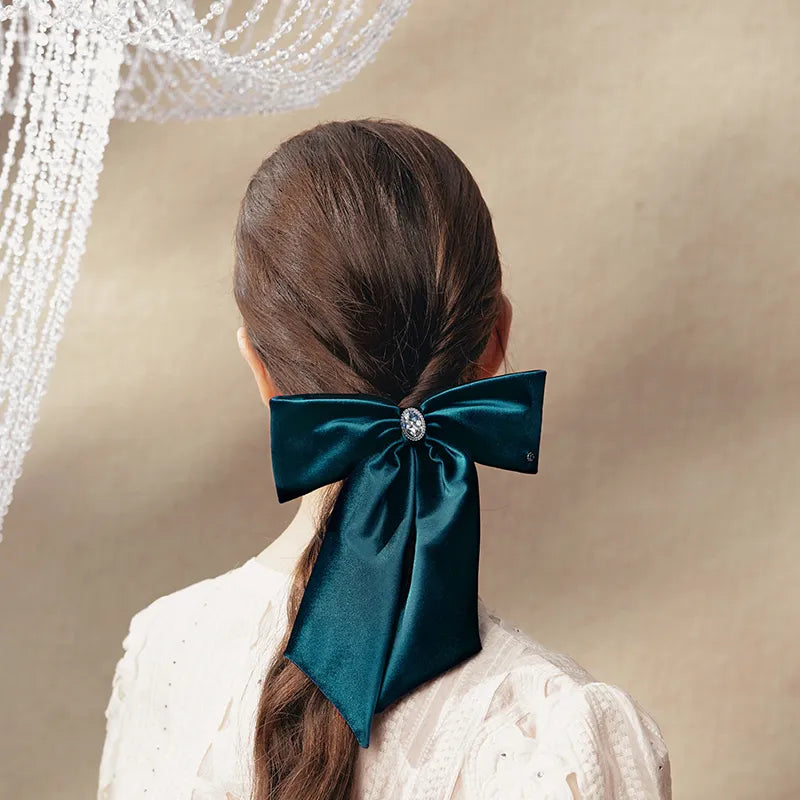 Joanne Bow Velvet Large Barrette - EVITA PERONI OFFICIAL