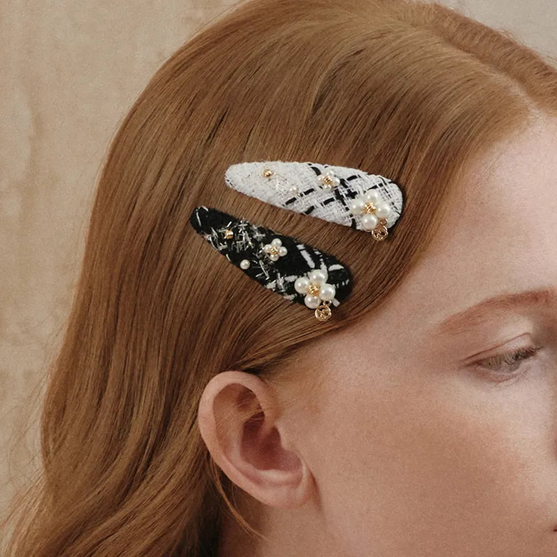 Adela Tweed Hair Snap Clip - EVITA PERONI OFFICIAL