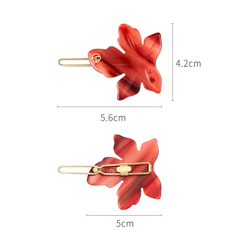 Adelaide Red Maple Side Barette - EVITA PERONI OFFICIAL