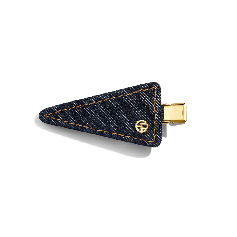 Cassia Denim Triangle Pelican Clip - EVITA PERONI OFFICIAL
