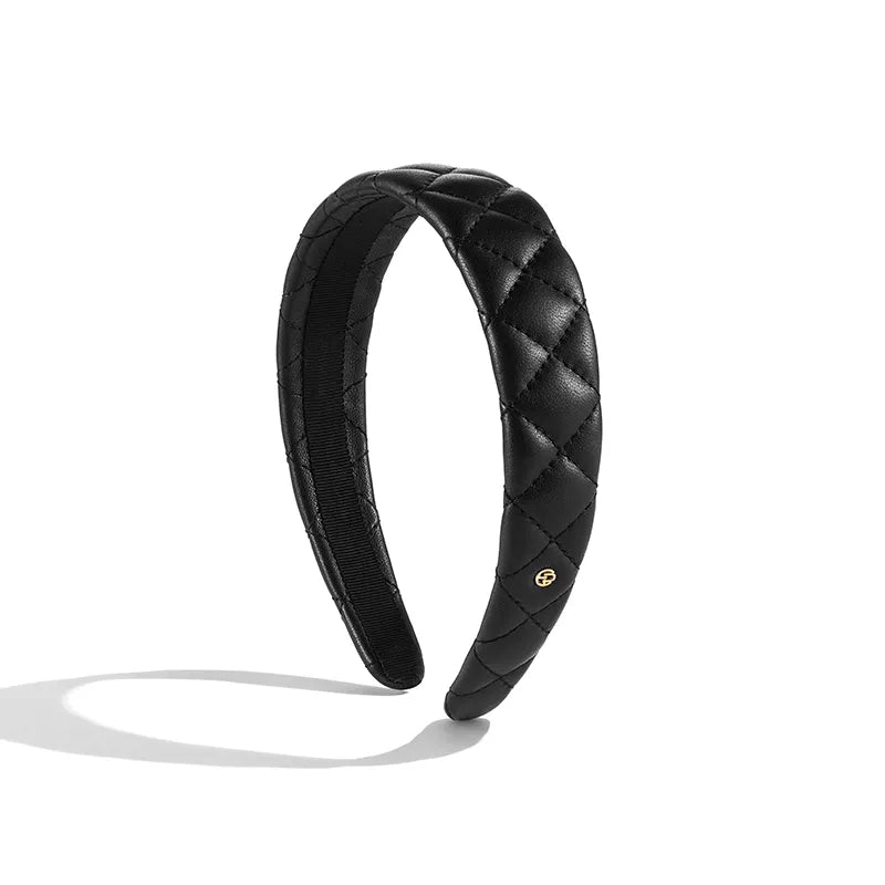 Beatrice Lambskin Wide Headband - EVITA PERONI OFFICIAL