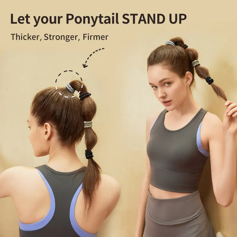 Roxanne Thick Hair Tie Pony Elastic Ponytail Holder (12 pcs) - EVITA PERONI OFFICIAL