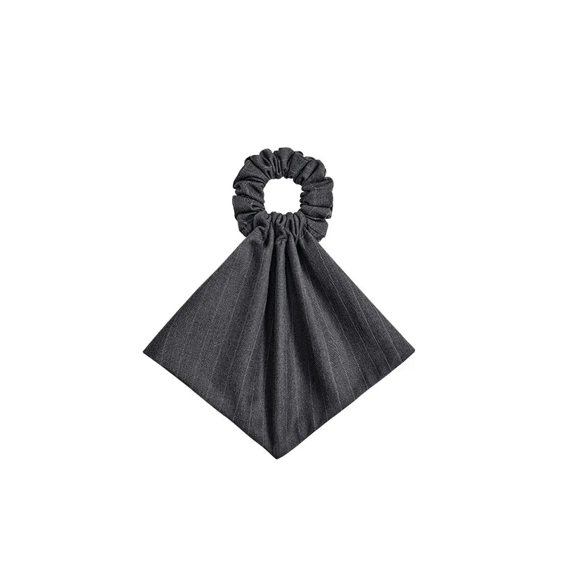 Maeve Gray Palette Large Srunchi in Suiting Fabric - EVITA PERONI OFFICIAL