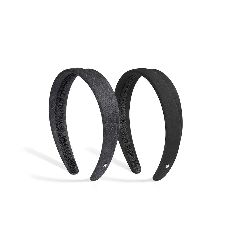 Maeve Gray Palette Headband in Suiting Fabric - EVITA PERONI OFFICIAL