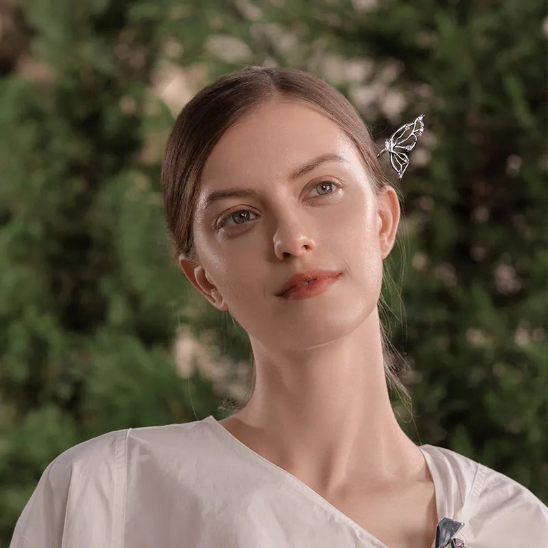 Gloria Metal Butterfly Hair Pin Stick - EVITA PERONI OFFICIAL