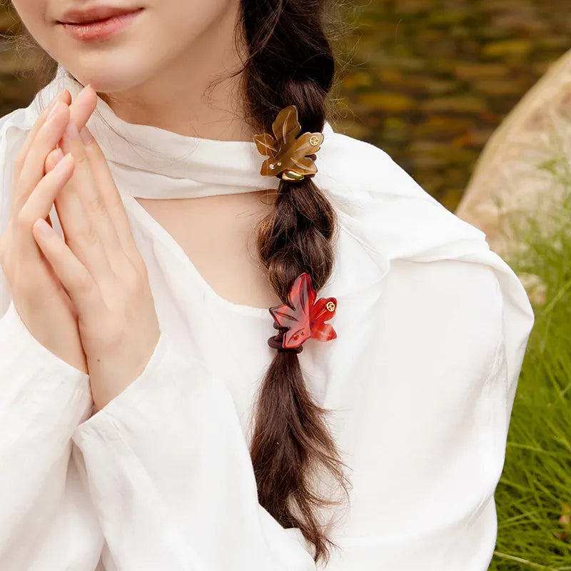 Adelaide Red Maple Hair Ties - EVITA PERONI OFFICIAL