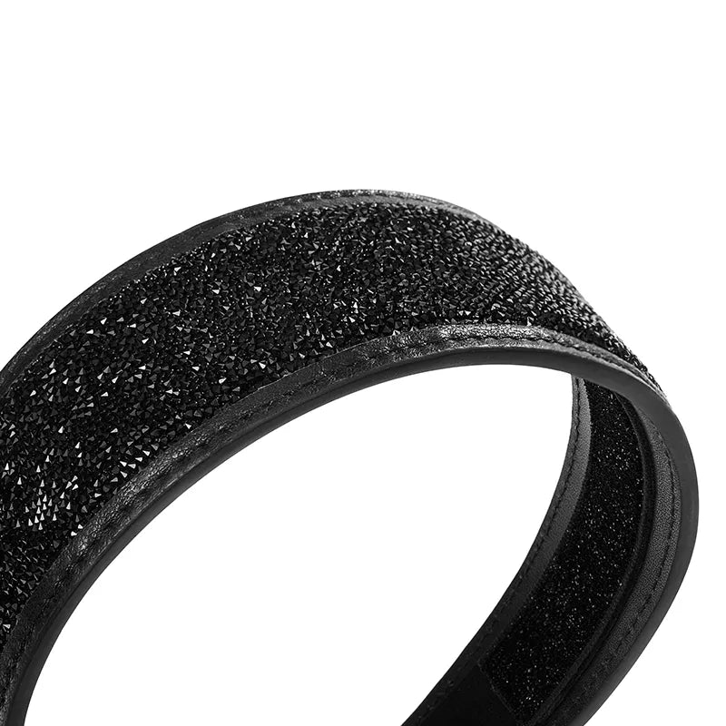 Stellar Shadow Crystal Cowhide Wide Headband - EVITA PERONI OFFICIAL
