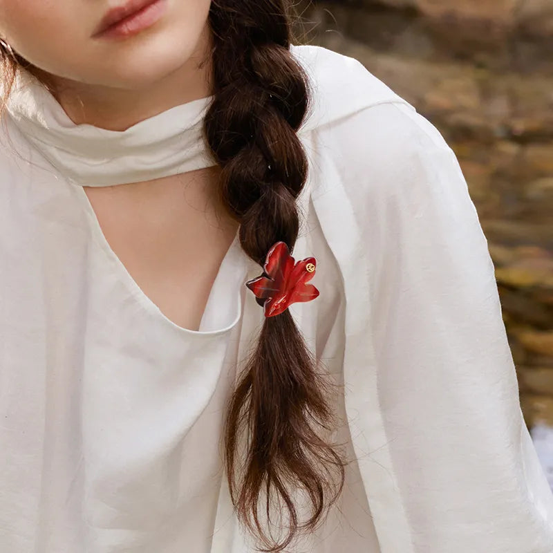 Adelaide Red Maple Hair Ties - EVITA PERONI OFFICIAL