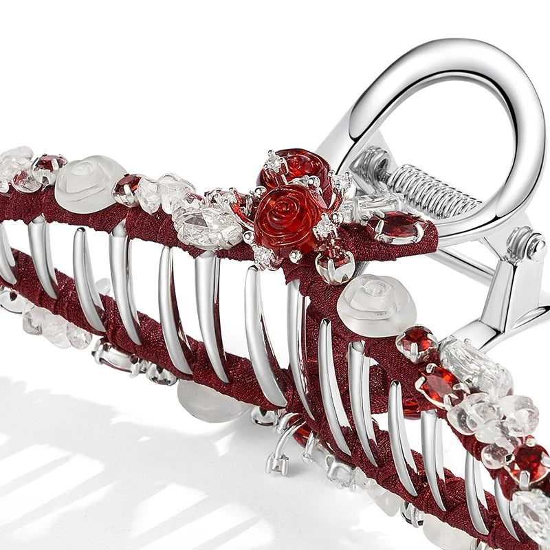 Rose Large Hair Claw - EVITA PERONI OFFICIAL